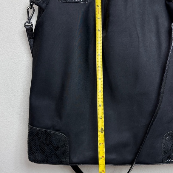 (X3) TORY BURCH NICO bag in black nylon and patent leather, large - Picture 12 of 12